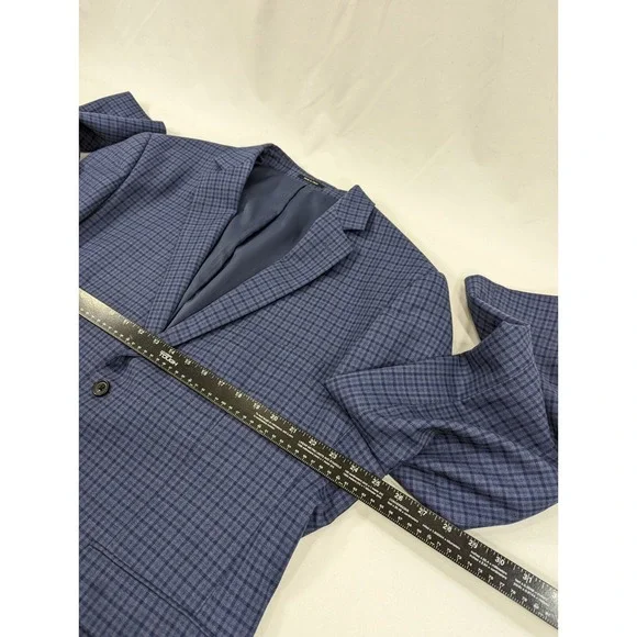 Pronto‎ Uomo PlatinumBlazer Sport Coat Two Button Wool Suit Jacket 48R Wool